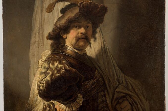 'El portaestandarte' por Rembrandt