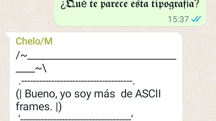 Con un convertidor de texto Unicode puedes hacer maravillas con el tipo de letra en WhatsApp.