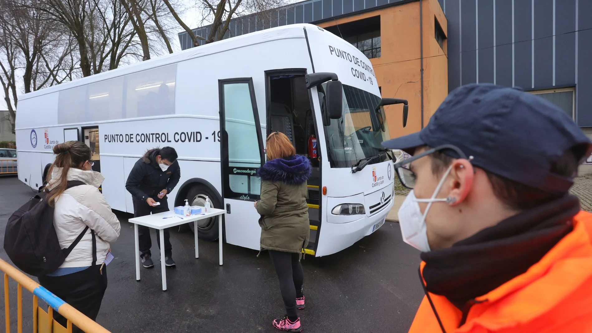 Unidad móvil para test de antígenos en Béjar (Salamanca)