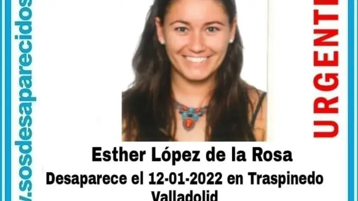 Cartel de búsqueda de la joven de Traspinedo Esther López, que desapareció el pasado 12 de enero.