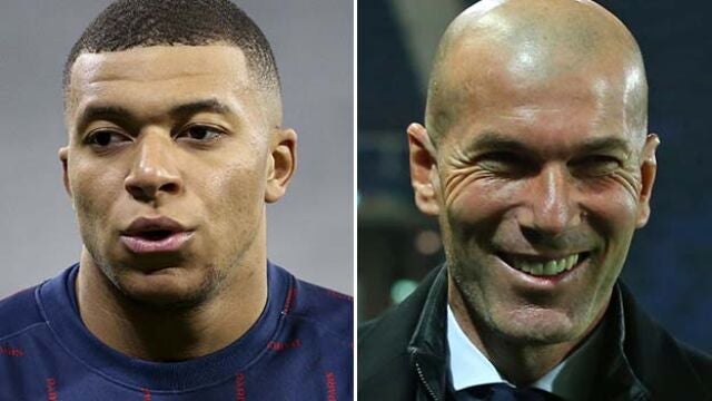 Kylian Mbappé y Zinedine Zidane.