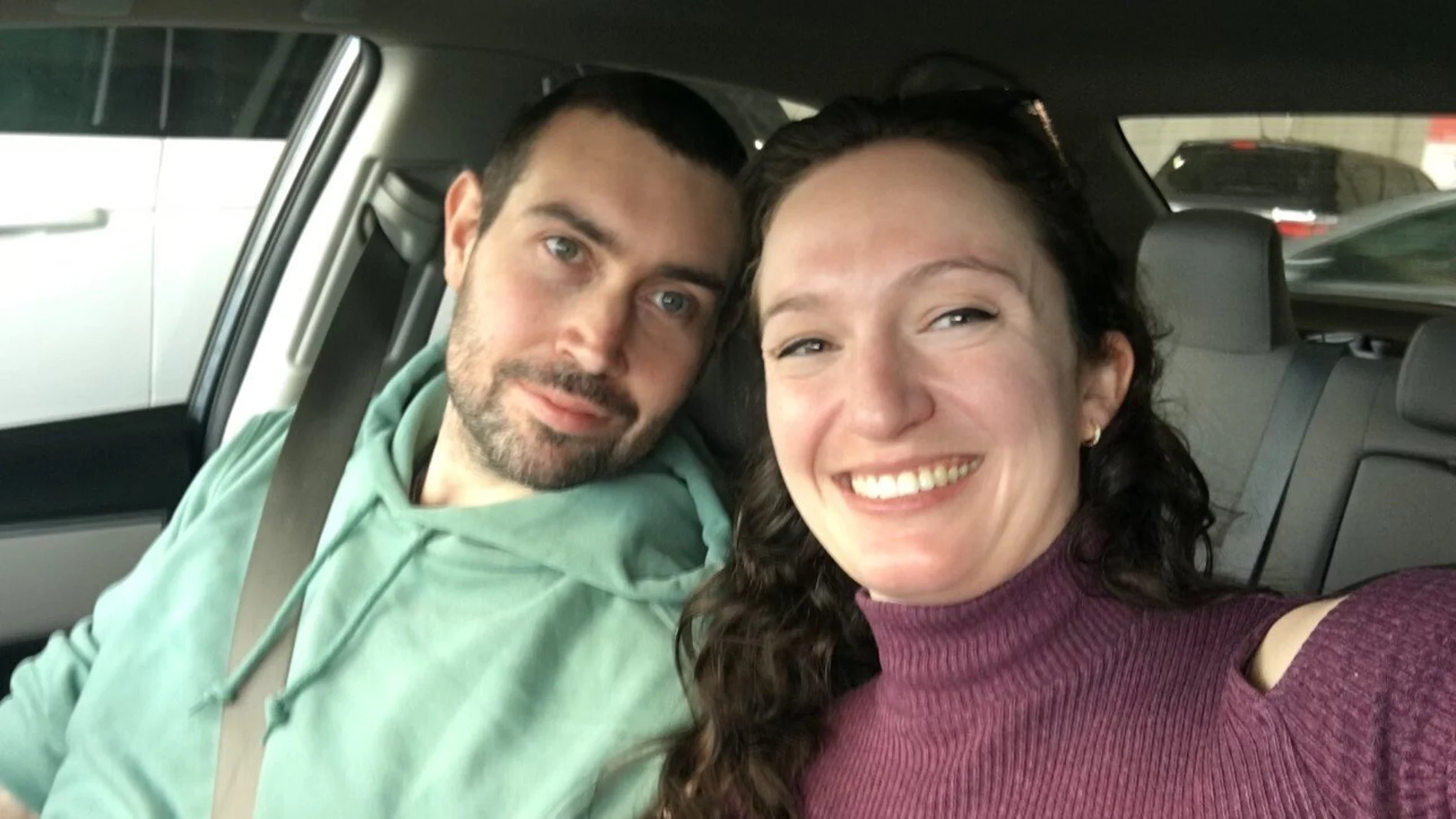 This undated photo provided by Brookhaven Police Dept. shows Matthew Willson, 31, of Chertsey, Surrey, England, with his girlfriend Katherine Shepard. A stray bullet struck and killed Wilson, an English astrophysicist, while he was inside an Atlanta-area apartment on Sunday, Jan. 16, 2022. Police say the death was the result of â€œrecklessâ€ gunfire by random individuals. (Brookhaven Police Dept via AP)