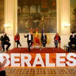 Los eurodiputados de Cs en el acto en Valladolid
