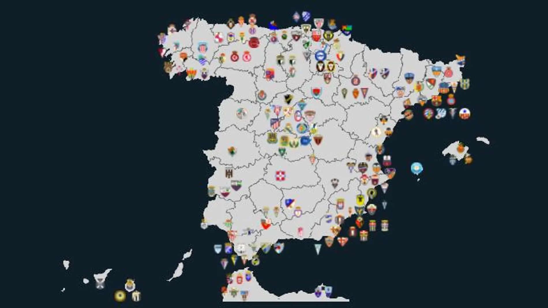 Estos son los 63 equipos que han pasado, al menos una temporada, por la  Primera División española