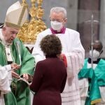 El Papa en la ceremonia de esta mañana
