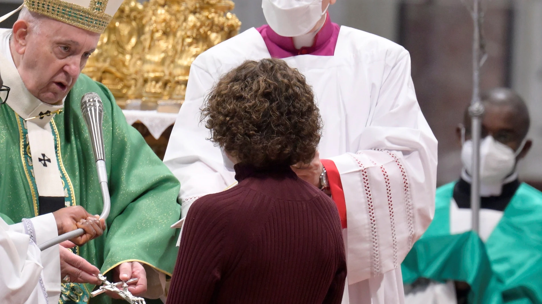 El Papa en la ceremonia de esta mañana