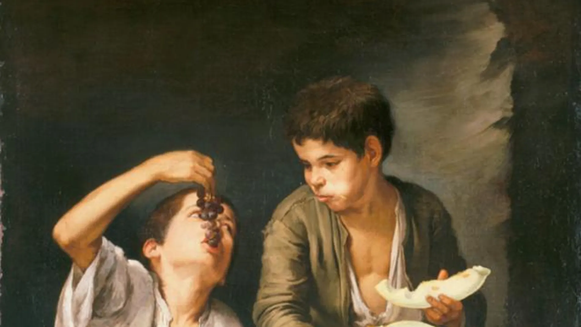 La obra "Niños comiendo uvas y melón" forma parte de la pintura de género de estilo barroco de Murillo