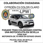 La Policía Local de Sevilla pide colaboración para localizar a un conductor huido que dejó herido grave a un motorista EMERGENCIAS SEVILLA 24/01/2022