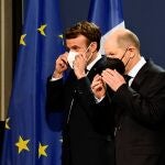 Olaf Scholz y Emmanuel Macron el 25 de enero