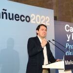 El presidente y candidato del Partido Popular de Castilla y León, Alfonso Fernández Mañueco, presenta el programa del PPCyL