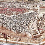 La vista de la antigua Jerusalén (modelo en el Museo de Israel)