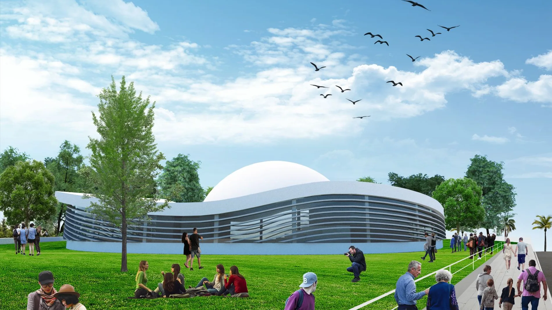 Recreación del planetario malagueño, el mayor de Europa