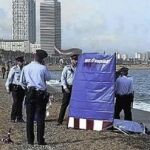 Los Mossos en la playa de San Sebastián, junto al macabro hallazgo