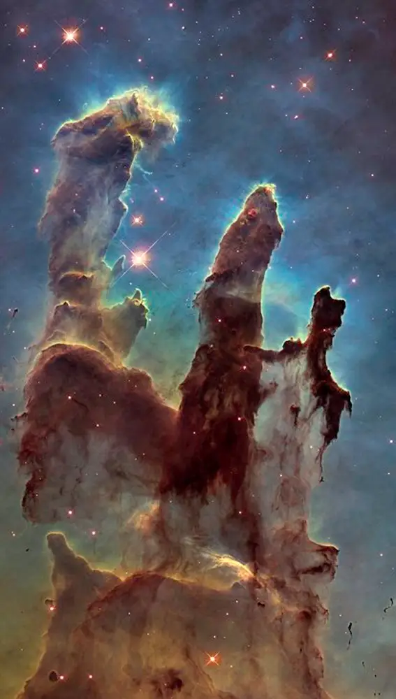 Fotografía de los Pilares de la Creación de la Nebulosa Águila tomada por el Hubble | Fuente: NASA