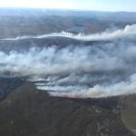 Incendio forestal en el término municipal Hermisende de hace quince días