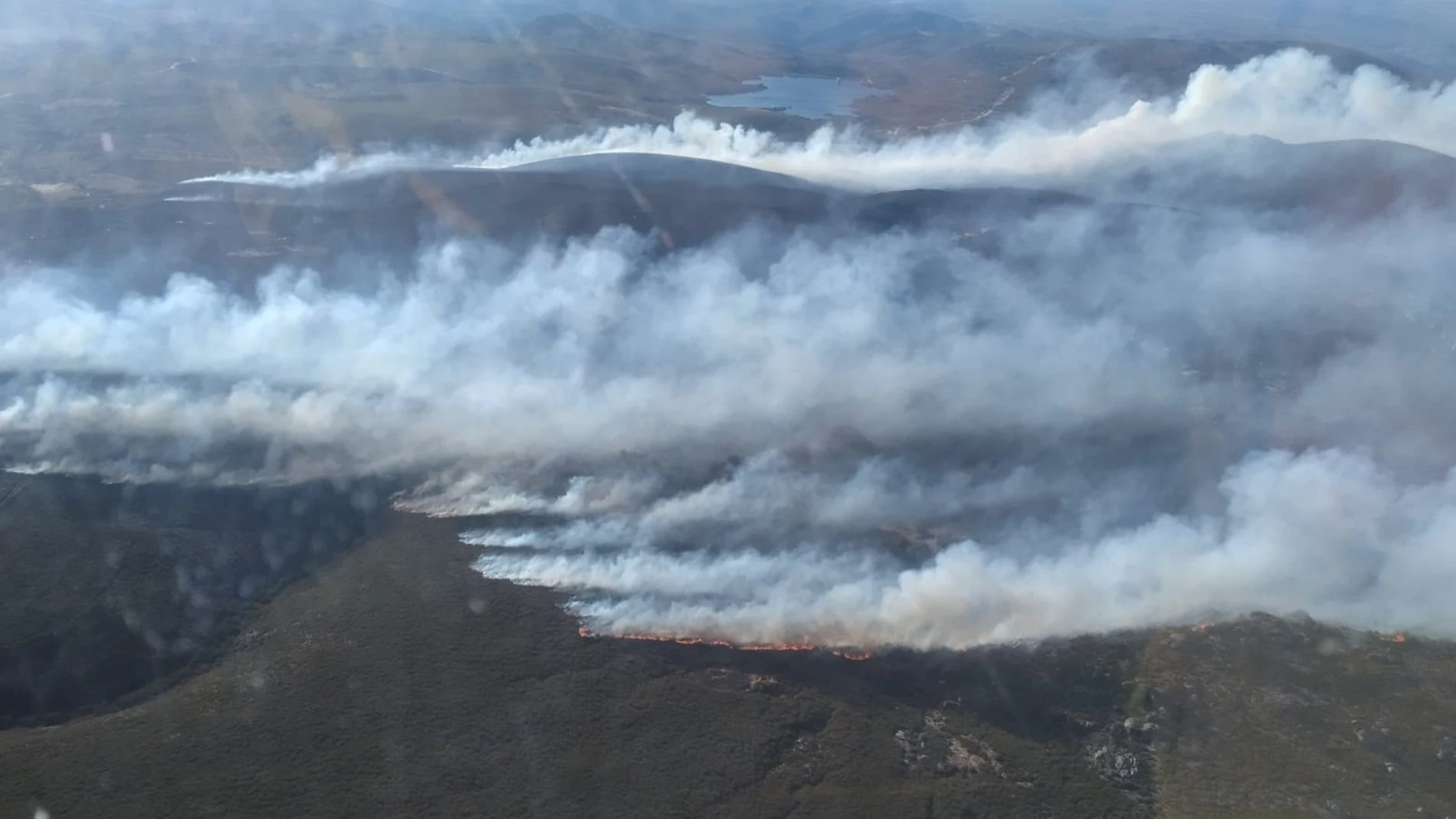 Incendio forestal en el término municipal Hermisende de hace quince días