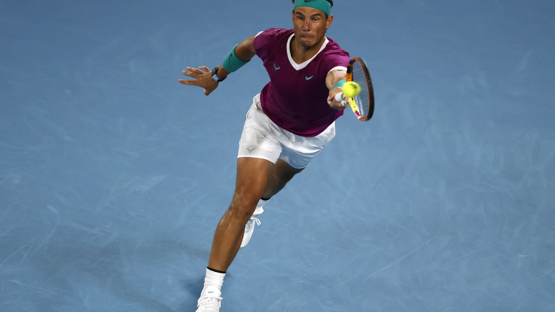 Nadal, durante las semifinales del Open de Australia ante Matteo Berrettini