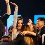 a cantante Chanel (c) y su canción "SloMo" representarán a España en Eurovisión 2022