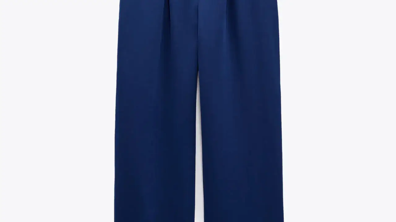 Pantalón azul de traje.