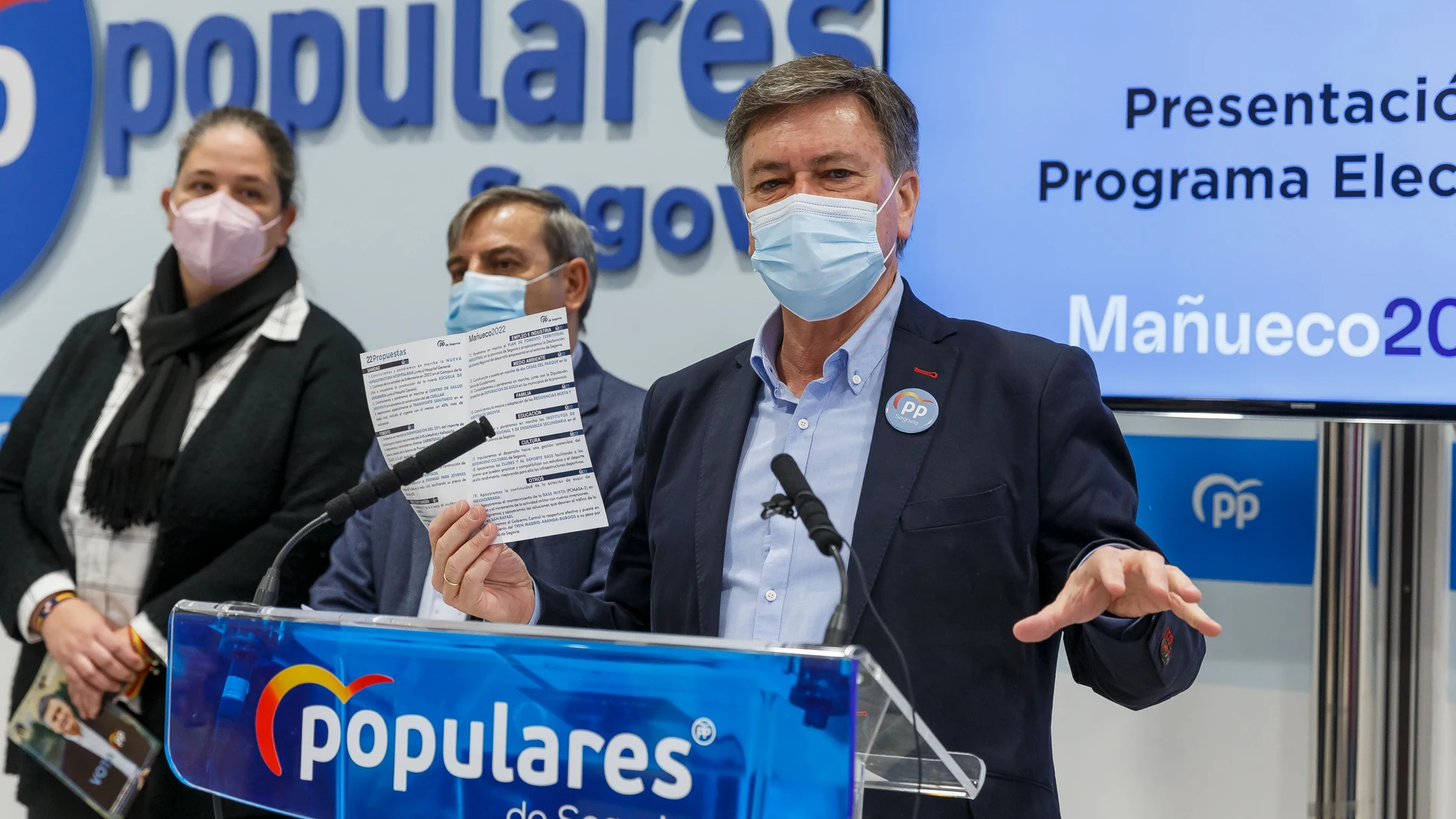 La candidatura del PP de Segovia, que encabeza Francisco Vázquez, presenta su programa electoral