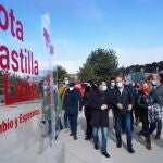 El candidato del PSOE a la Presidencia de la Junta, Luis Tudanca, visita Duruelo de la Sierra (Soria)