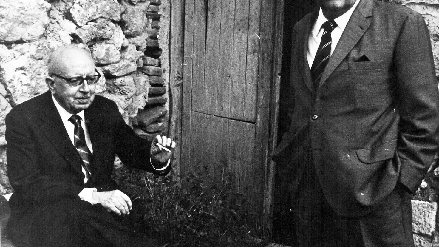 Luis Rosales y Dámaso Alonso (izda.)