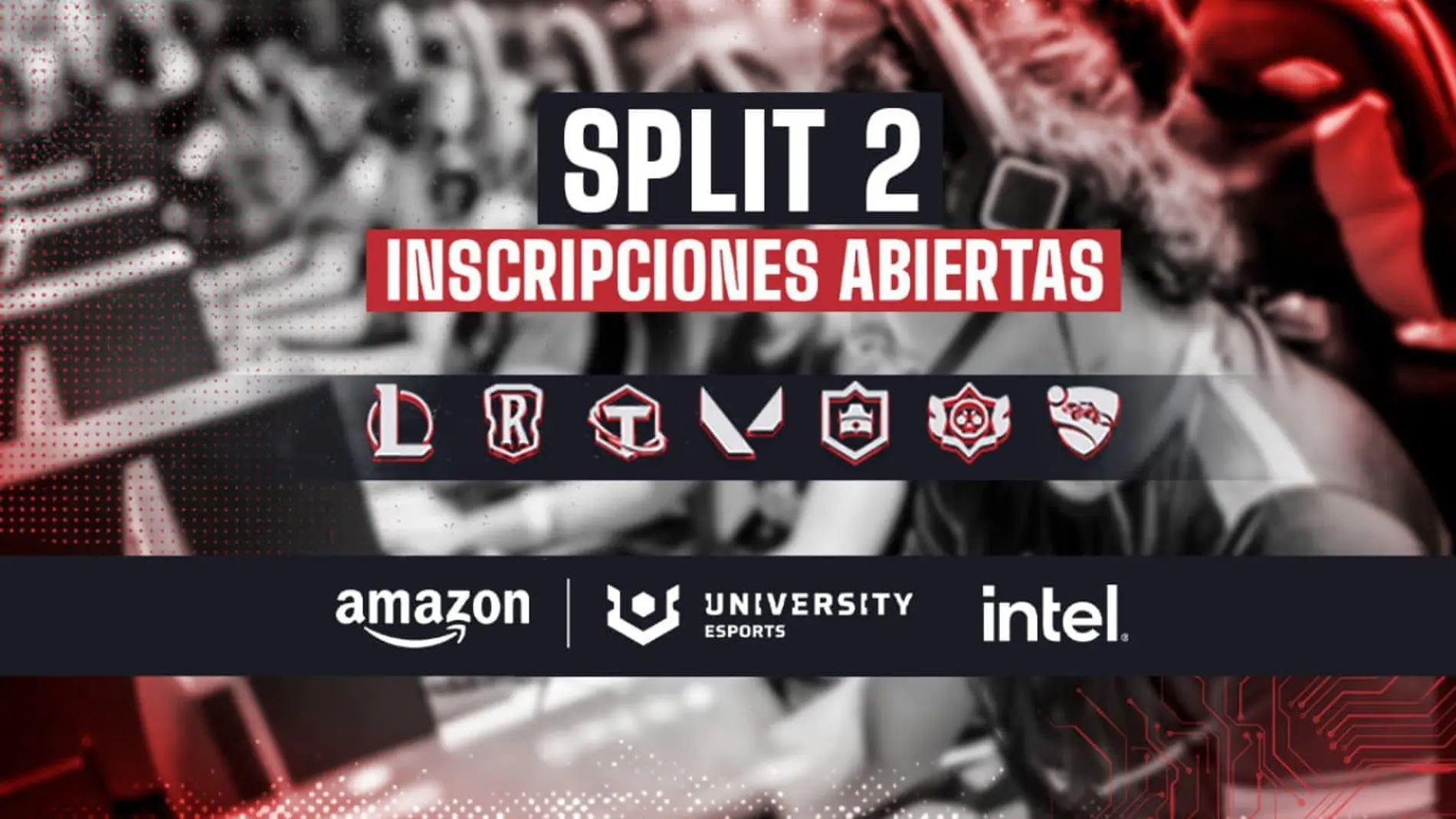 Imagen promocional del segundo Split del Amazon University Esports