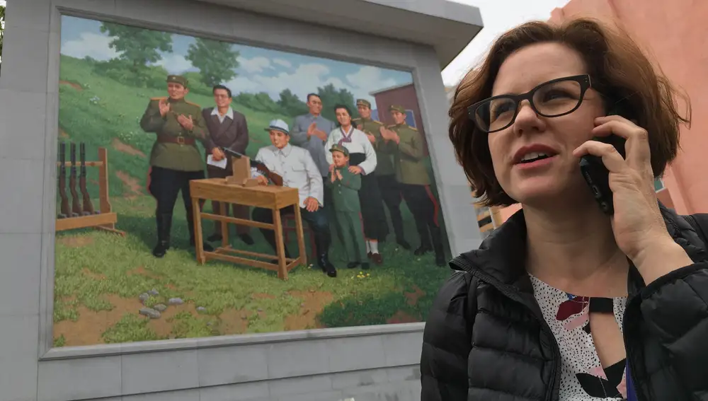 Anna Fifield en uno de sus viajes a Corea del Norte