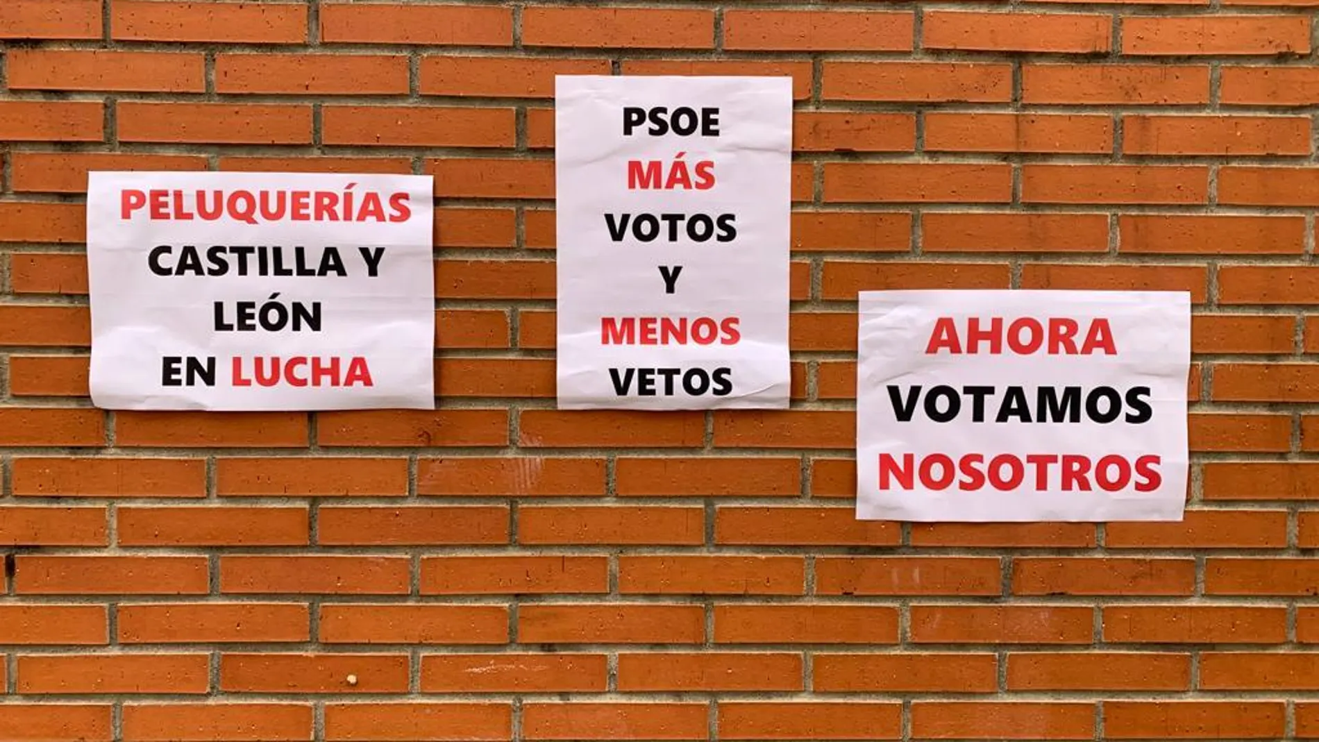 Campaña "PSOE tú nos vetas, ahora votamos nosotros" del sector la peluquería y estética de Castilla y León