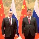 Los presidente de Rusia, Vladimir Putin, y China, Xi Jinping, el viernes en Pekín
