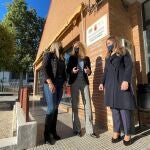 La portavoz del PP en Murcia, Rebeca Pérez, la concejal Pilar Torres y la portavoz en la pedanía de Cabezo de Torres, Pilar Vivancos