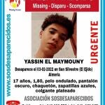 Cartel de la desaparición del menor de 17 años en El Ejido. SOS DESAPARECIDO