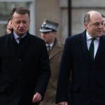Los ministros de Defensa británico y polaco Ben Wallace y Mariusz Blaszczak