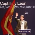 El candidato del PP a la Presidencia de la Junta de Castilla y León, Alfonso Fernández Mañueco, participa en un mitin en Soria