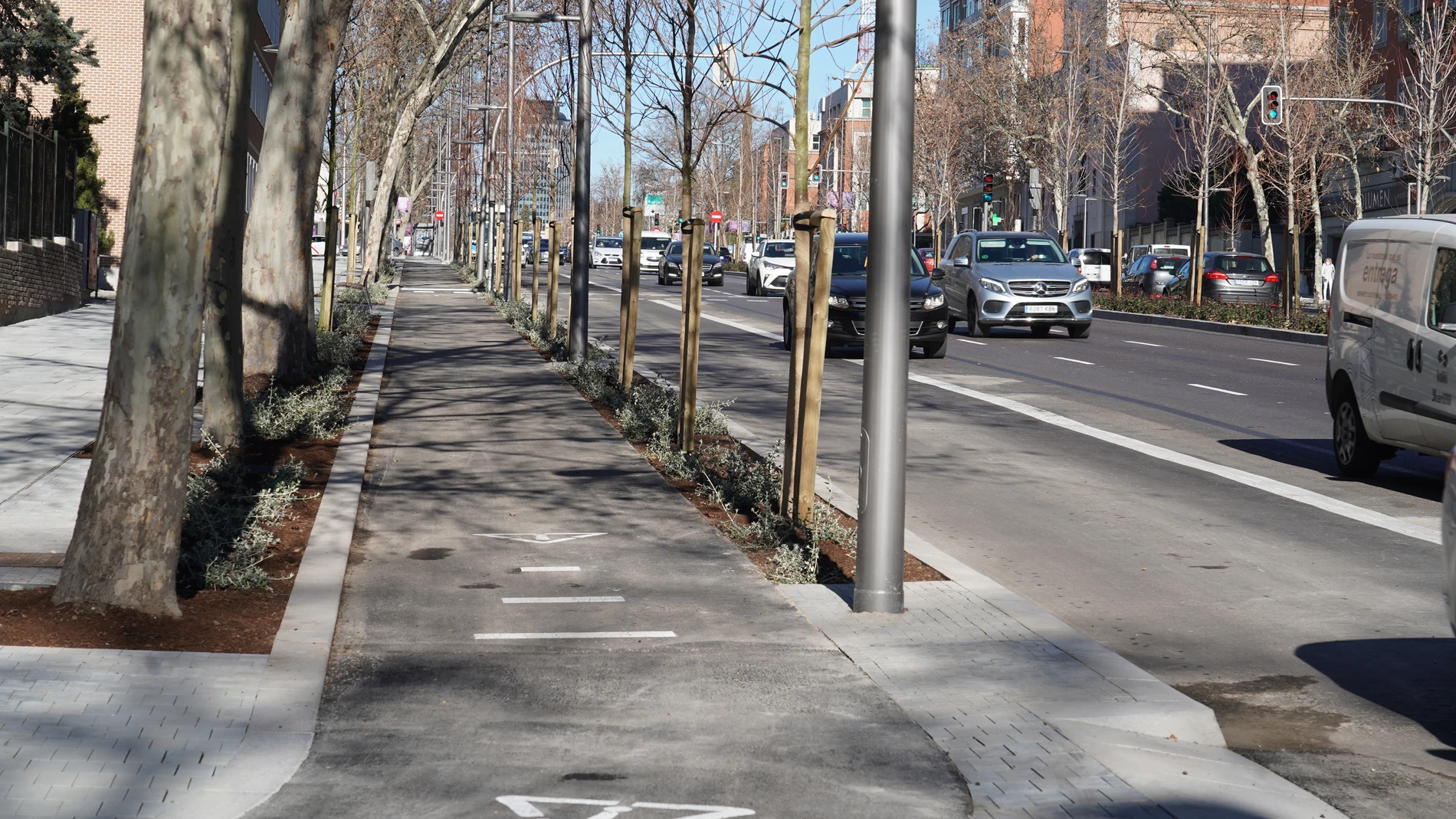 Nuevo carril bici de Joaquín Costa