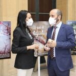 La consejera Valle Miguélez, acompañada por el director del INFO, Joaquín Gómez, presentan la Semana de la Región en la Expo de Dubái