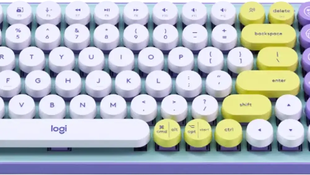 El teclado mecánico inalámbrico Pop Keys Daydream de Logitech, acompañado del ratón Pop diseñado para ir a juego.