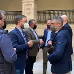 El alcalde de Lorca junto a miembros de la Mesa Negociadora sobre Ganadería Porcina