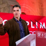 El presidente del Gobierno, Pedro Sánchez, participa en un acto de campaña del PSOE