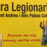 Cartel de una de las muchas protestas contra los legionarios en Sant Andreu
