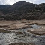 El pantano de La Baells, que se encuentra al 56% de su capacidad, en el Berguedà, Barcelona