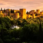 Vista de Granada al atardecer.