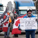 Camioneros canadienses bloquean el centro de Ottawa