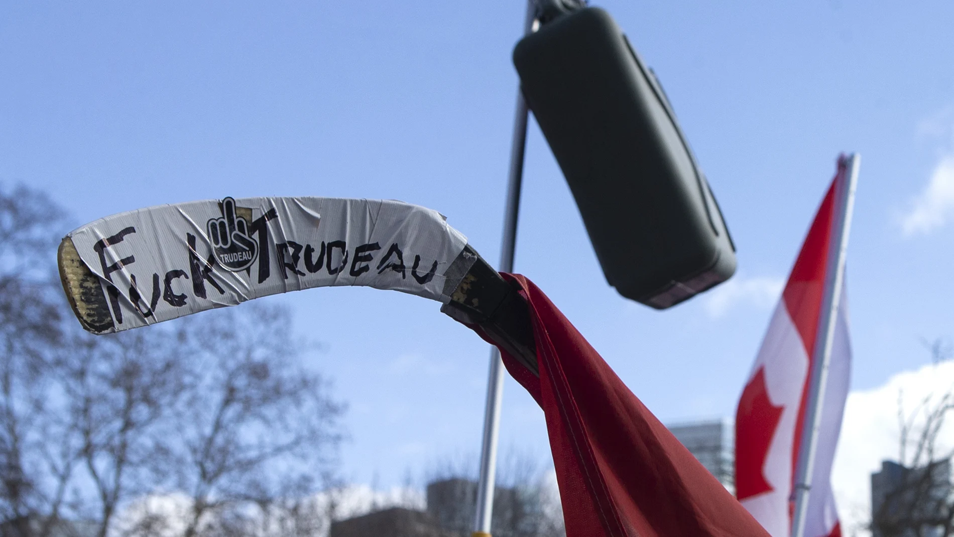 Los manifestantes han puesto en su punto de mira la política anticovid del "premier" canadiense, Justin Trudeau