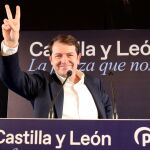 Alfonso Fernández Mañueco comparece ante los medios tras conocer los resultados electorales en Castilla y León