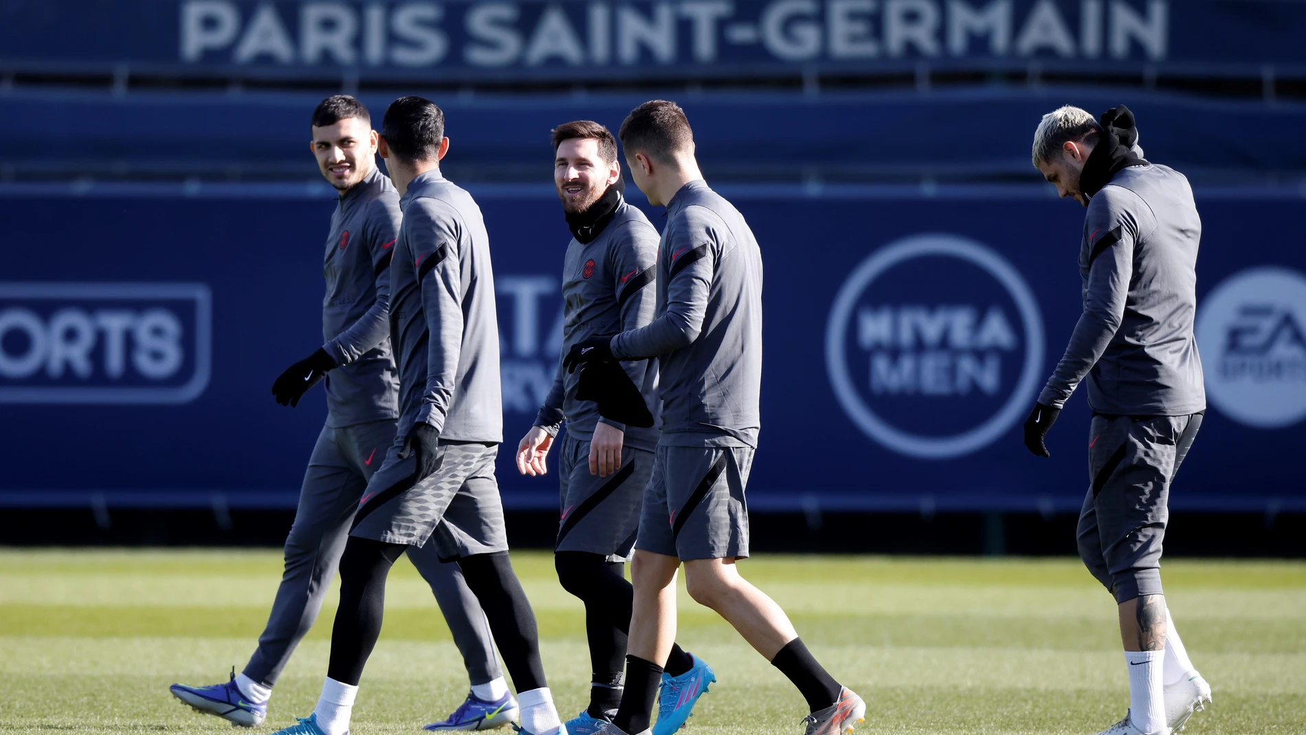 Messi, en el entrenamiento del PSG