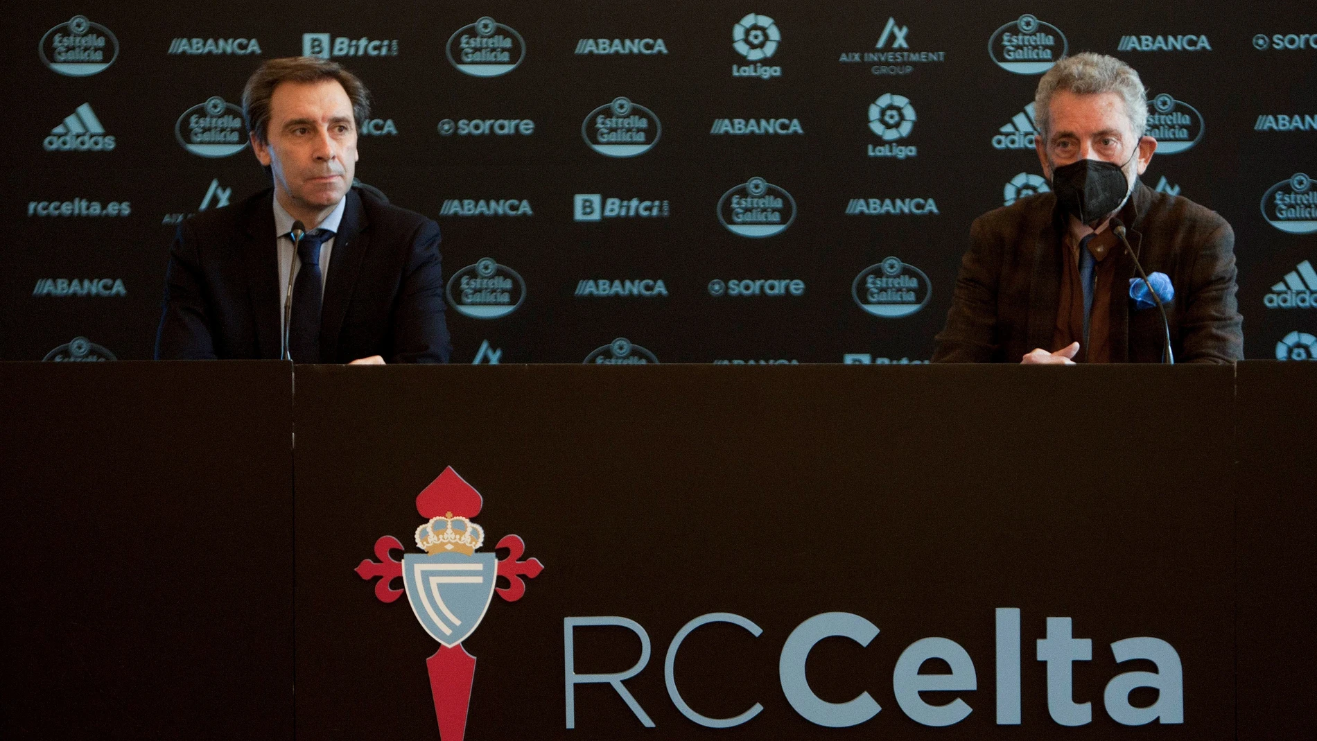 Felipe Miñambres en su despedida como director deportivo del Celta de Vigo. EFE / Salvador Sas