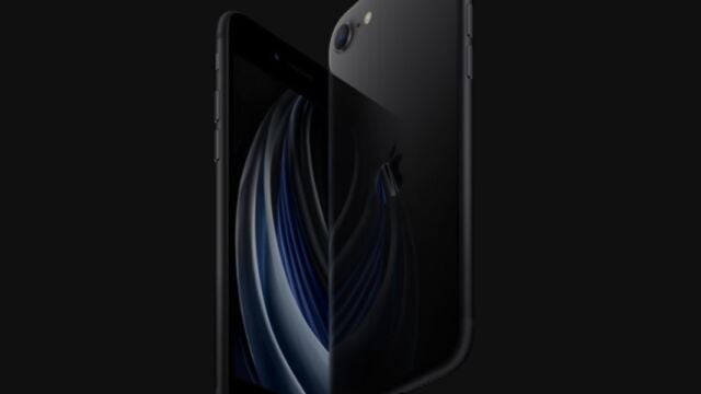 IPhone SE (2020) en color negro.