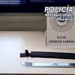  La Policía Municipal incauta más de 10 armas blancas en cacheos y zonas de ocio en Madrid