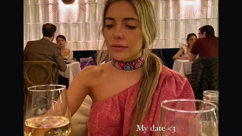 Imagen de Lucía Avendaño en su cena de San Valentín.